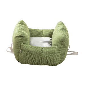 Ioensy - Asiento De Coche Para Perros Asiento De Coche De Seguridad Para Viajes De Mascotas Portátil Asiento Trasero Delantero Portador De Mascotas Verde