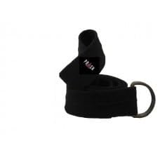 Cinturón PRASM con anillas en D, tela negra, 45 cm de longitud, unisex