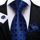 thumbnail image 2 of Corbata hombre seda con pañuelo y colleras Modelo Black and Blue Retro, 2 of 6