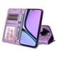 thumbnail image 5 of Funda tipo cartera FOXDOCK para Realme C67 5G , diseño girasol en relieve, cuero PU, cierre magnético, soporte y tarjetero, 5 of 5