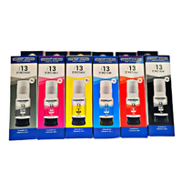 Pacific Color - Pack 6 Tintas Alternativas Gi 13 Para Canon Pixma G510 G610 Negro Gris Cyan Magenta Yellow Rojo