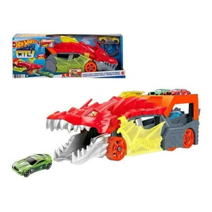 Hot Wheels - Juguetes Pista De Carrera Remolque De Dragón