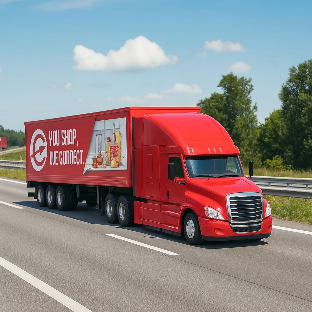 Toyng - Camión Freightliner Tractor Trailer Escala 1:64 - Welly