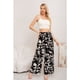 thumbnail image 3 of Pantalon Mujer Palazzo Floreado Tipo Lino Pretina Alta Elasticado 3008, 3 of 3