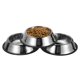 thumbnail image 1 of Uxcell Cuenco de Acero Inoxidable para Perros, Cuenco para Comida y Agua con Base de Silicona Antideslizante, Plato de Alimentación para Mascotas (20.3oz, Silver Paw, 3 Piezas), 1 of 7
