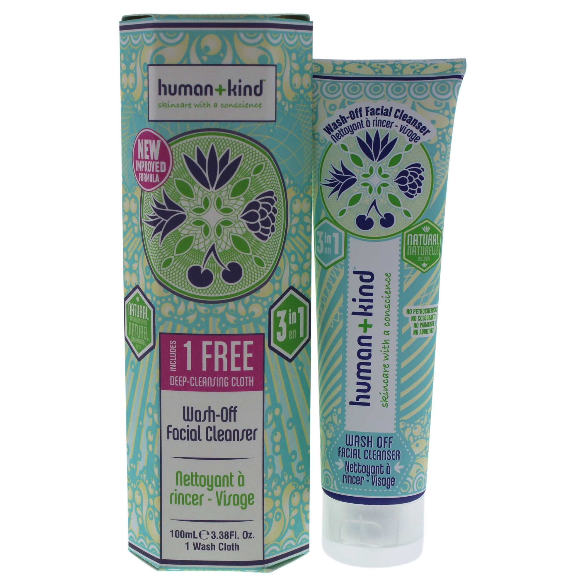 Human+kind - Limpiador Facial Lavable De Para Unisex - Limpiador De 3,38 Oz