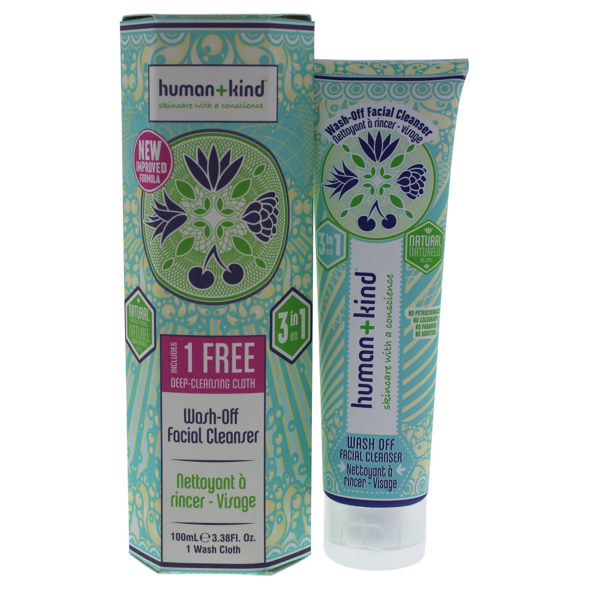 Human+Kind - Limpiador Facial Lavable De Para Unisex - Limpiador De 3,38 Oz