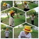thumbnail image 4 of Sombrero de paja para actuación, accesorio de cosplay, sombrero de verano, sombrero para el sol amarillo, 4 of 7