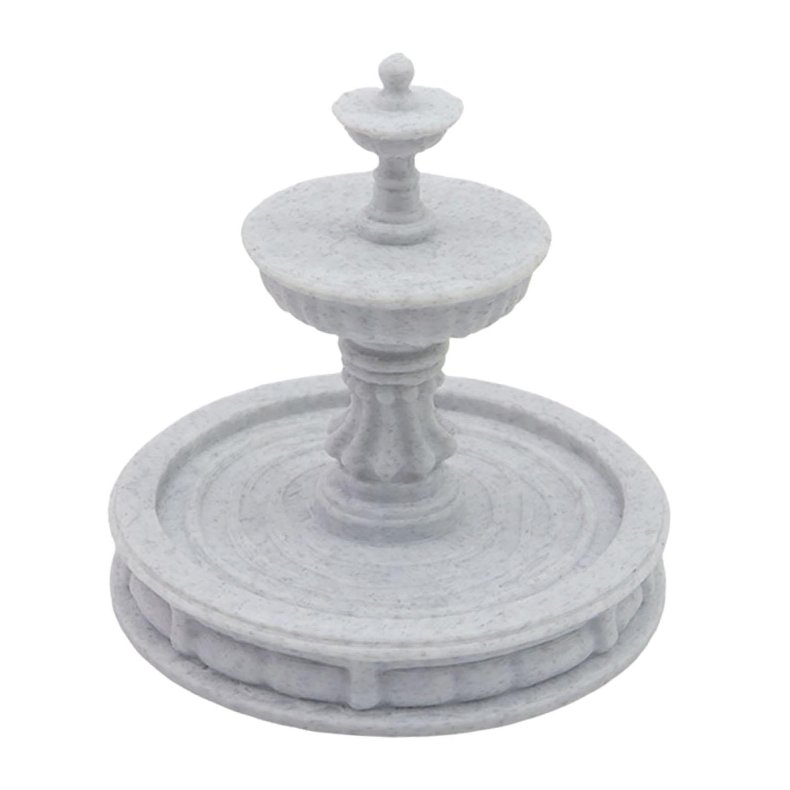 Ioensy - Fuente Decorativa En Miniatura Para Terrario, Figura De Jardín, Bebedero Para Pájaros Pequeño