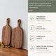 thumbnail image 4 of Tabla de cortar de nogal muso wood con mango, 4 of 7