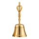 thumbnail image 5 of Campana de mano Budista Taoísta Instrumento mágico de latón Ritual Musical Multiusos Meditación Religiosa Suministro portátil Fuerte profesion dorado, 5 of 5