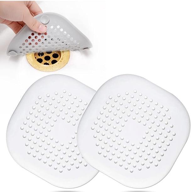 1/3 Pack Hair Catcher, Square Hair Drain Cover For Shower Silicone Hair Stopper With Suction Cup, Easy To Install Suit For Bathroom, Bathtub