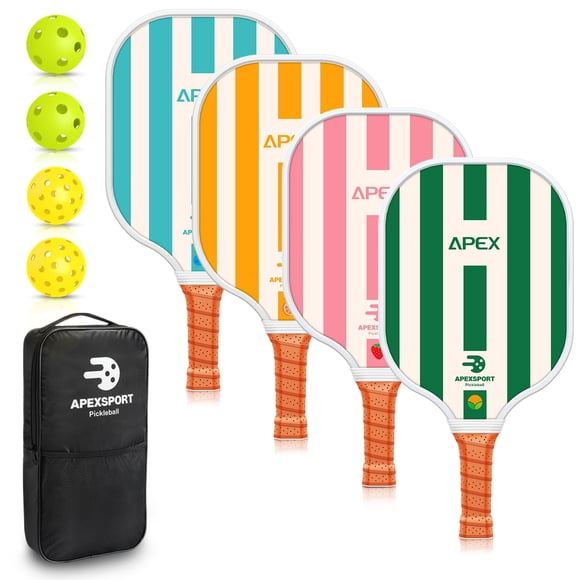 Set de palas de pickleball ApexSport USAPA Lightweight, paquete de 4