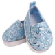 thumbnail image 1 of Zapatos Planos Con Lentejuelas Para Mu?eca De Ni?a De 14,5 Pulgadas, Accesorio De Vestir, Color Azul, 1 of 5