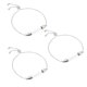 thumbnail image 1 of Pulseras de acero inoxidable con vial de vidrio, 3 piezas, ajustables, 11 cm, 1 of 6