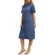 thumbnail image 4 of INSPIRE CHIC Vestido Camisero de Mezclilla para Mujer Regreso a Clases Manga Corta Botones Casual Vestido Midi Azul S, 4 of 6