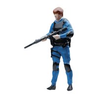 Bothyi - 1/64 Figuras De Personas S Escala Diseño Resina Especial Policía Figuritas Decoración Azul