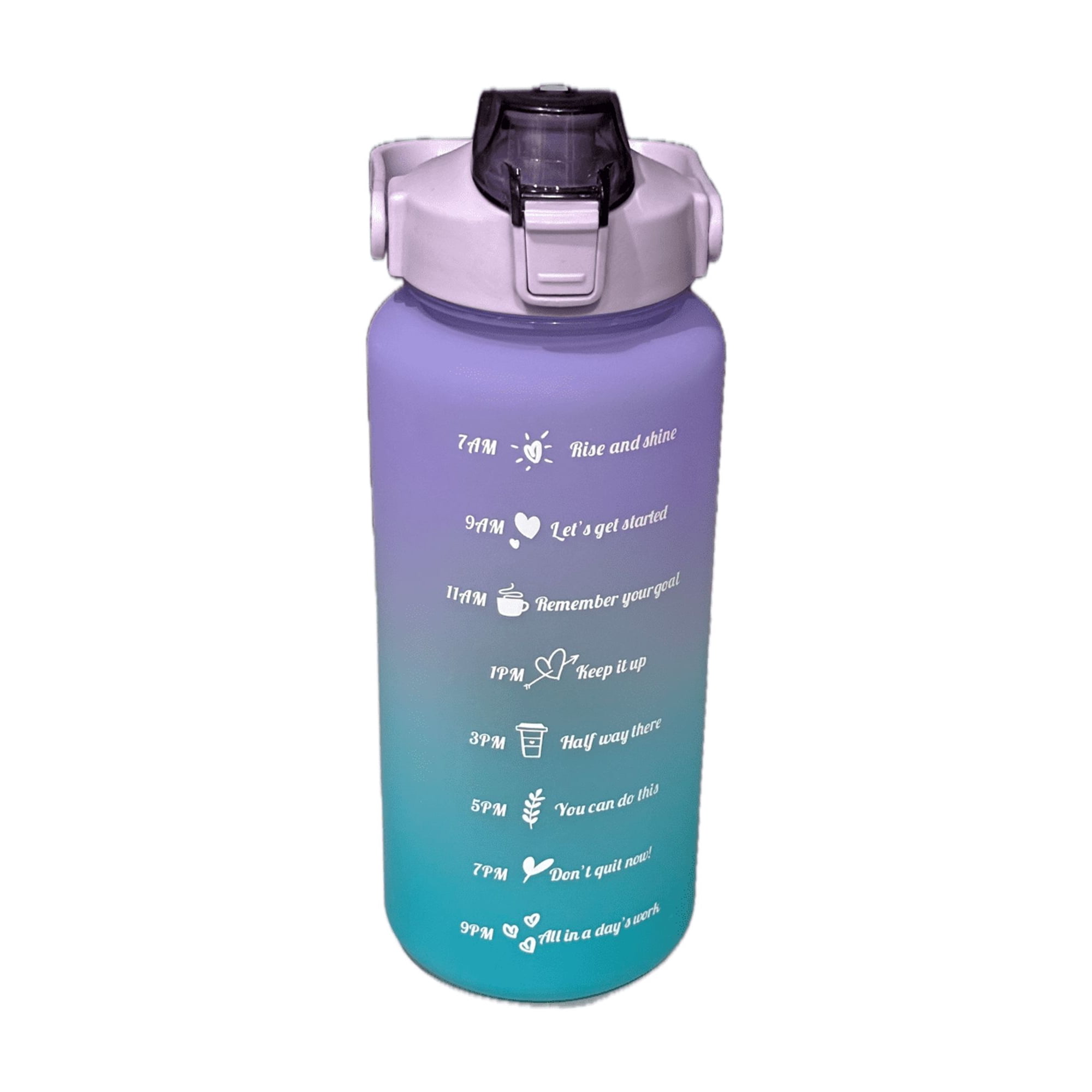 Genérico - Botella De Agua De 2 Litros Motivacional Colores