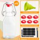 thumbnail image 2 of Botellas de vidrio WILLDAN de 120 ml, paquete de 12, herméticas con tapa abatible, 2 of 7