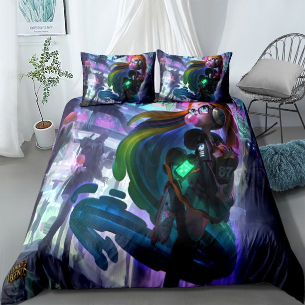 x1932 Bed SheetsSwitch Game Bedding Set Full Twin Size splatoon Duvet Cover Set 3-Piece Bedding Set (1 Duvet Cover + 2 Pillow Shams) nj1932