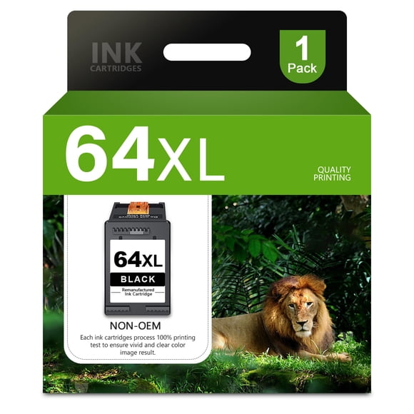 Cartucho de tinta negro 64XL Yanbeleme, reemplazo, 1 paquete