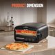 thumbnail image 2 of Horno para Pizza BIG HORN Eléctrico 14" 110V 6 Modos, 2 of 8