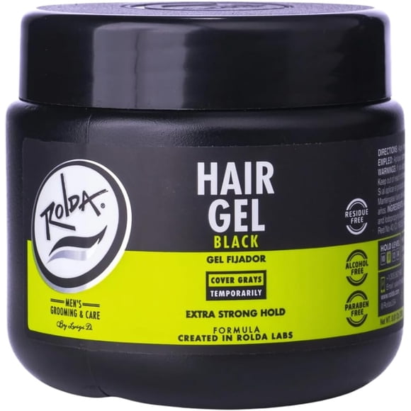 Gel Fijador Negro Rolda Hombre 250 g Carbón Fijación Media