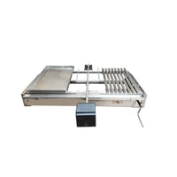 Grill Inox - Parrilla Inoxidable Con Plancha Churrasquera Y Asador Con Motor Spiedo