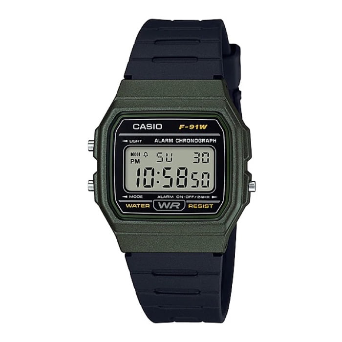 Reloj Digital Verde Casio F-91wm-3a