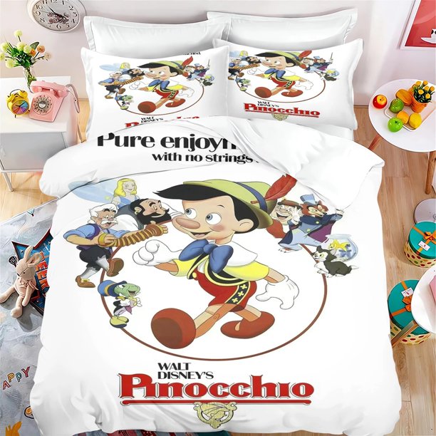 Pinocchio Bed Set,3D Printing Bedding Set,For Kids Adult Girls Boys Gift Bed Sheets