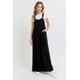thumbnail image 1 of Saronite Mono de una Pieza sin Mangas con Tirantes Ajustables, Pierna Ancha, Largo Completo, con Bolsillos, Negro (para Mujer), 1 of 2