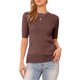 thumbnail image 1 of INSPIRE CHIC Suéter de Manga Corta para Mujer Cuello Redondo Otoño Invierno Tejido Casual Suéteres Top M Marrón, 1 of 6