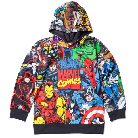 Sudadera Con Capucha De Forro Polar Para Niños Pequeños Marvel Avengers 5T