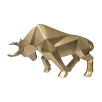 Bothyi - Estatua De Toros Resina Coleccionable Escultura De Toros Para El Jardín De Dormitorio De Entrada Oro