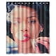 thumbnail image 1 of Cortina de ducha Rihanna, juego de cortinas de baño con ganchos, tamaño 60 x 72 pulgadas, 1 of 3