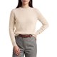 thumbnail image 2 of INSPIRE CHIC Suéter de Mujer de Punto con Cuello Redondo de Manga Larga, Dobladillo Elástico, Capa Base para Otoño e Invierno, Top de Punto Acanalado Casual XL Beige, 2 of 6