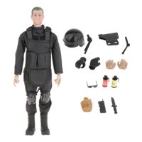 Magideal - Figuras De Acción De 12 ""Playset Escala 1:6 Modelo Figura De Acción Fuerzas Especiales Figura De Acción Hombre Juguete Para Adultos Niños Adolescentes Negro