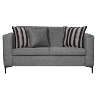 Colbox - Sofá Clio 2 Cuerpos-Met Tela Gris Medio