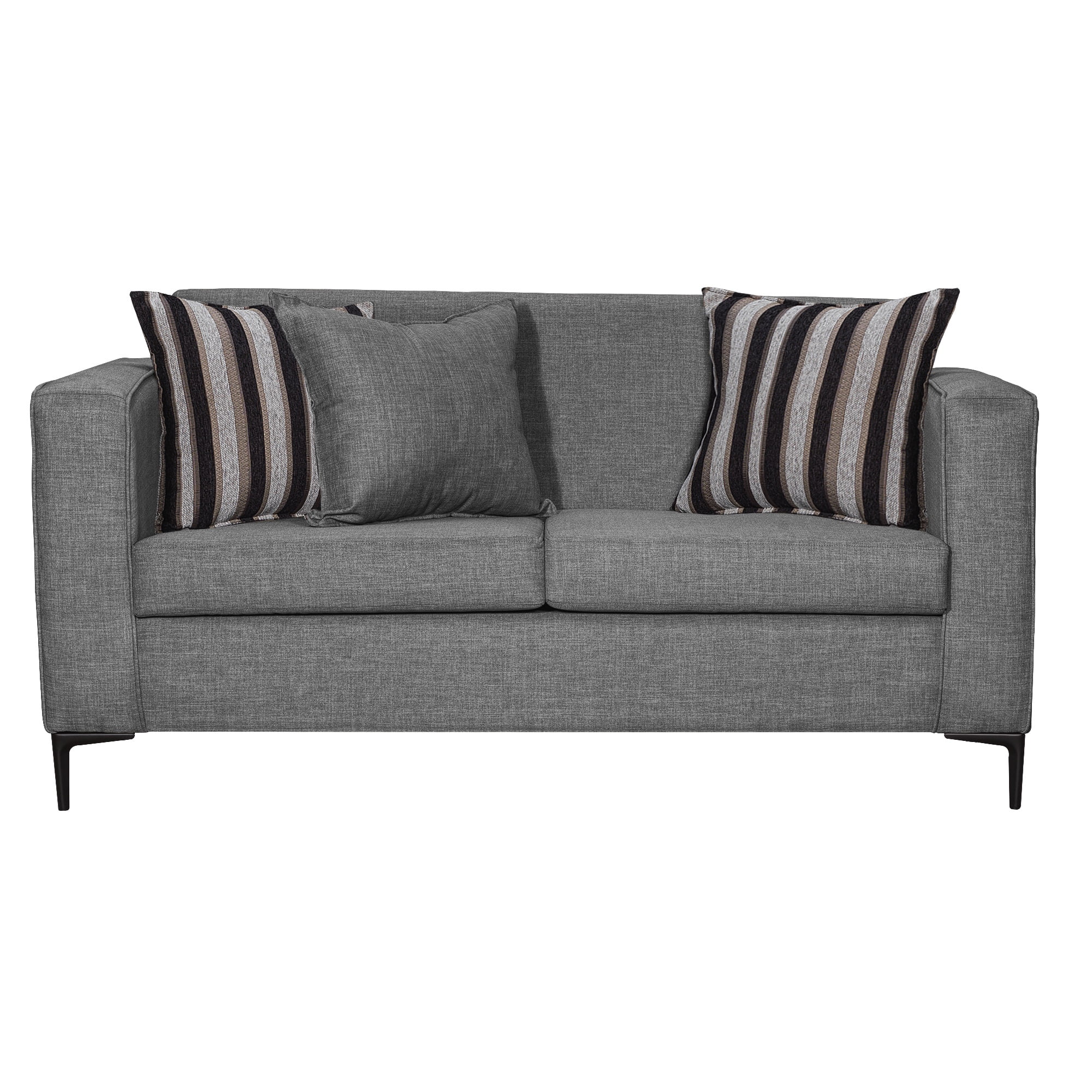 Colbox - Sofá Clio 2 Cuerpos-met Tela Gris Medio