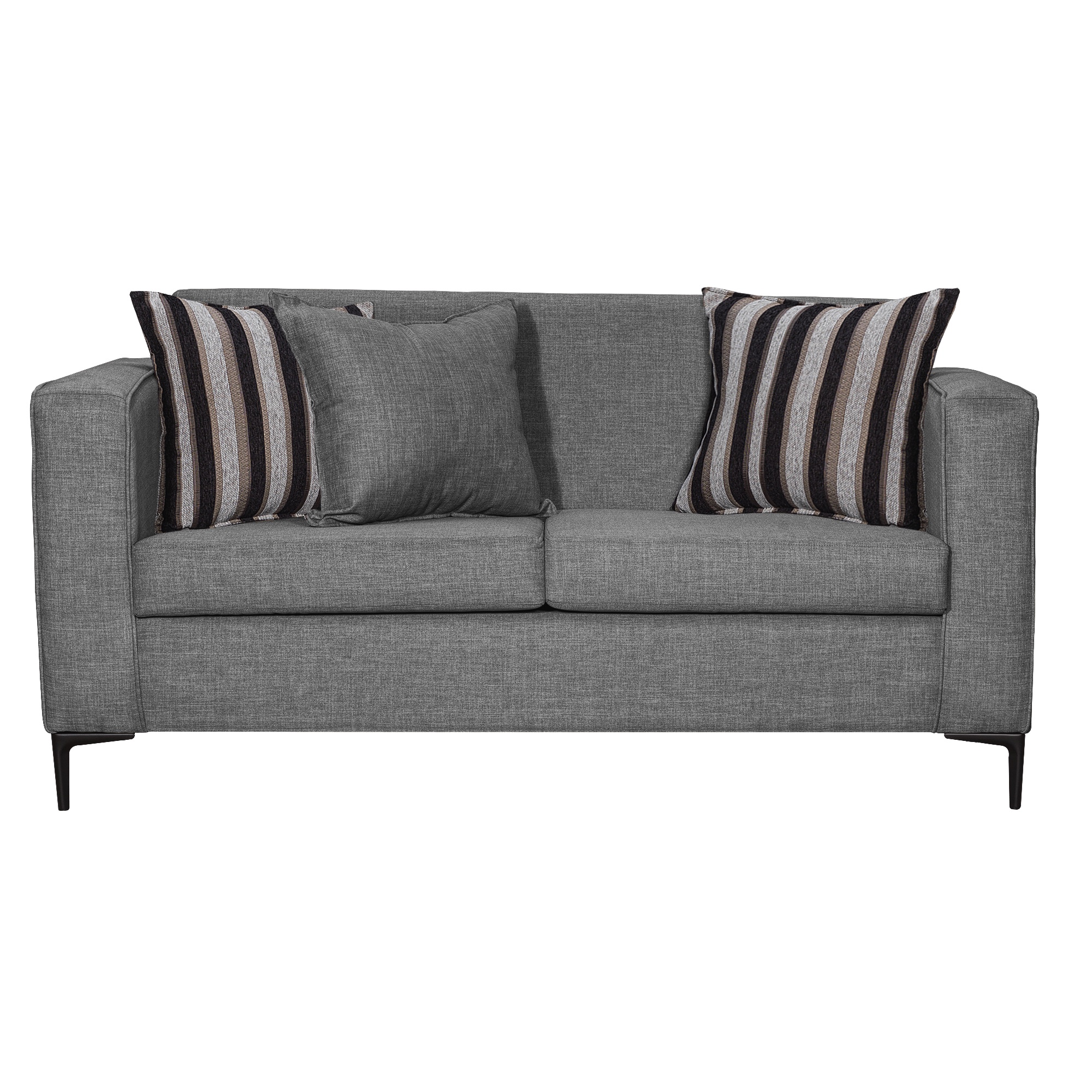 Colbox - Sofá Clio 2 Cuerpos-Met Tela Gris Medio