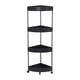 thumbnail image 5 of Estante De Esquina De Piso Gran Capacidad Multipropósito Para Soporte De Almacenamiento De Espacio Pequeño De 4 Niveles Negros, 5 of 5