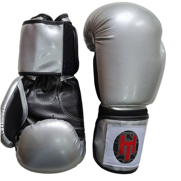 Guantes Para Box Entrenamiento 12 Onzas Gris/plateado C/velc