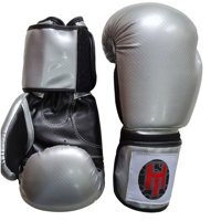 Human Touch - Guantes Para Box Entrenamiento 12 Onzas Gris/Plateado C/Velc