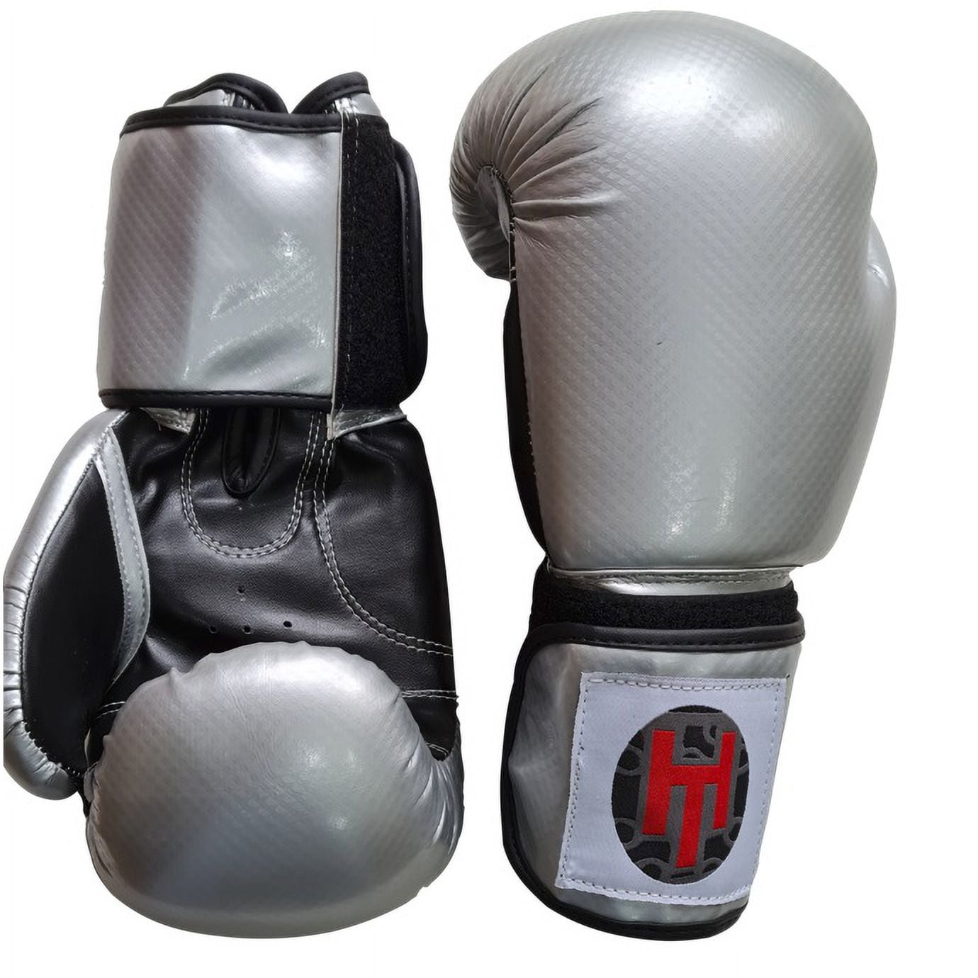Human Touch - Guantes Para Box Entrenamiento 12 Onzas Gris/plateado C/velc