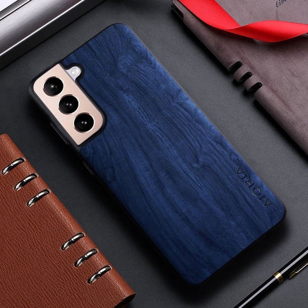 Bamboo Wood Pattern Leather Back Cover For Samsung Galaxy S21 S22 S20 Ultra Plus FE Phone Case