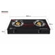 thumbnail image 4 of Cocina a Gas Dos Platos New Line Vidrio Templado Negro, 4 of 4
