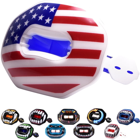 Protector de labios Mouth Guard Oral Mart con la bandera de los Estados Unidos