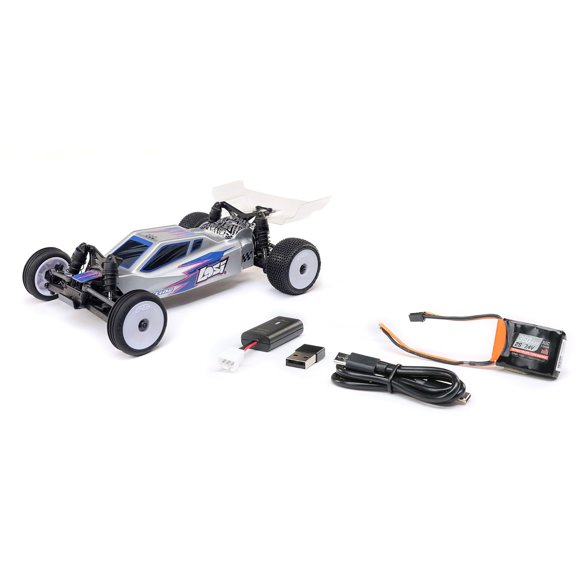 Carrito RC Car Losi Micro-B con tracción en 2 ruedas plateado RTR LOS00007T2