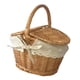 thumbnail image 4 of Cesta de Picnic de Mimbre Tejida a Mano con Tapa Y Asa Cesta de Almacenamiento de Ratán Cesta de Mimbre Tejida Frutas Sándwiches Verduras, 4 of 5