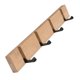 thumbnail image 4 of Colgador De Toalla De Ropa Plegable De Madera Montado En La Pared, 4 Ganchos, Naturaleza, 4 Ganchos, 4 of 5
